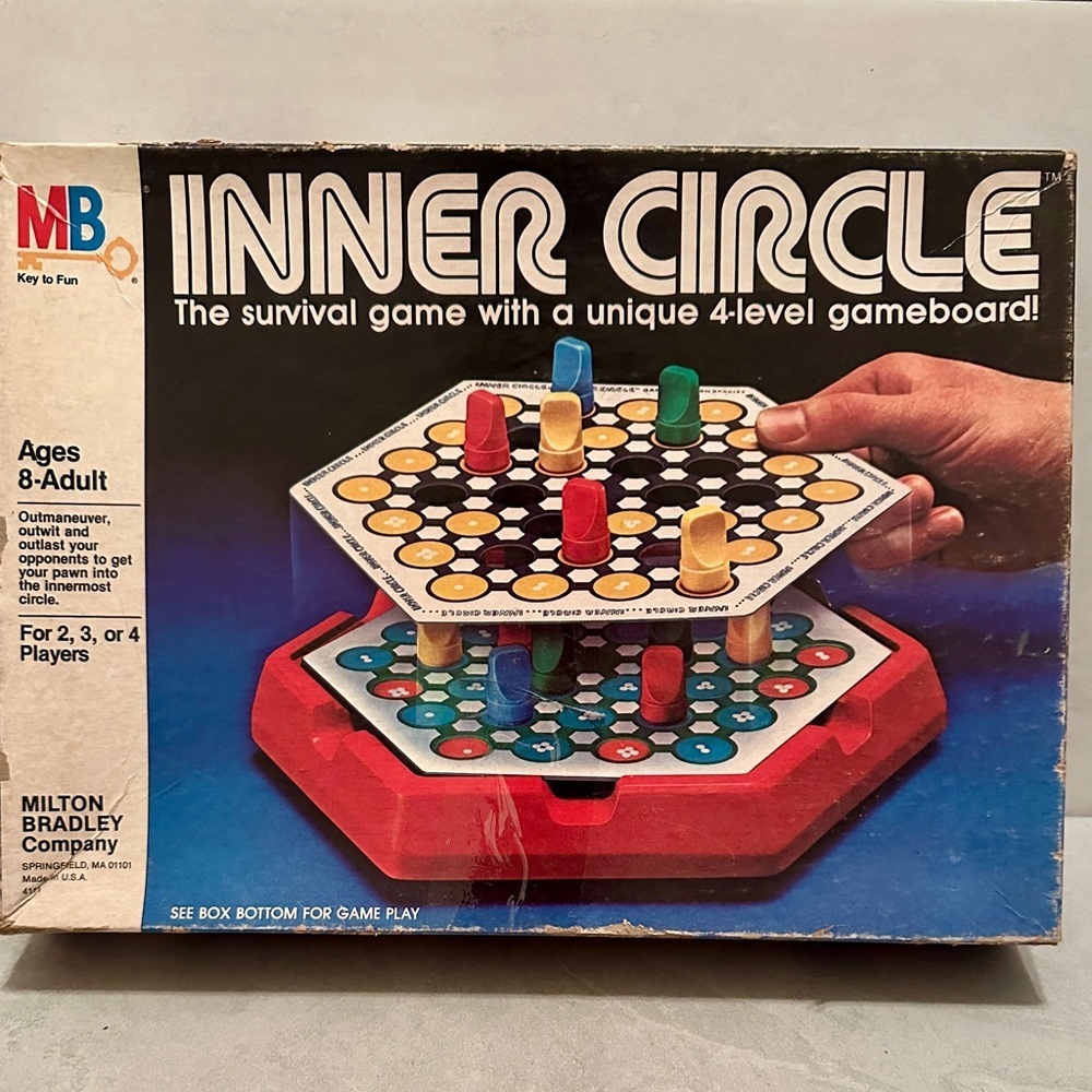 VINTAGE Inner Circle Strategy Survival Board Game Milton Bradley 1981 Pre Owned